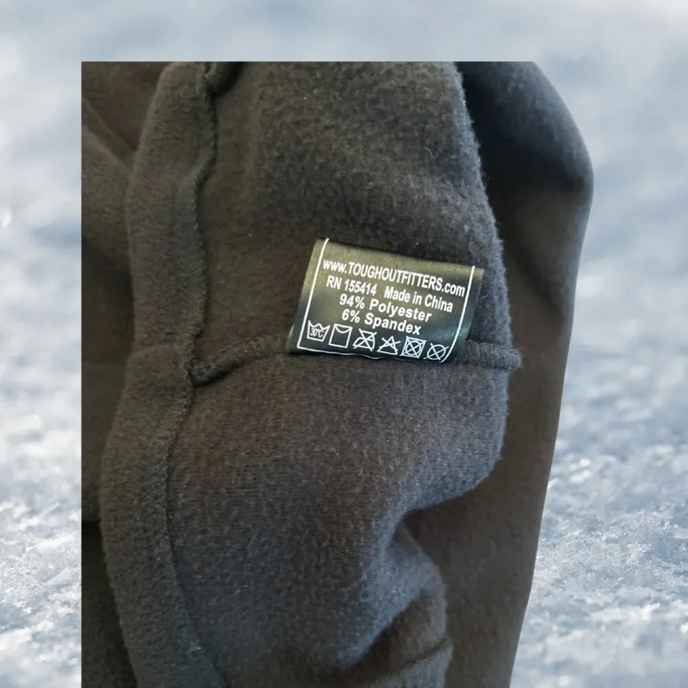 TOUGHOUTFITTERS Black Fleece Balaclava — Warm, Sleek & Ready for Anything!